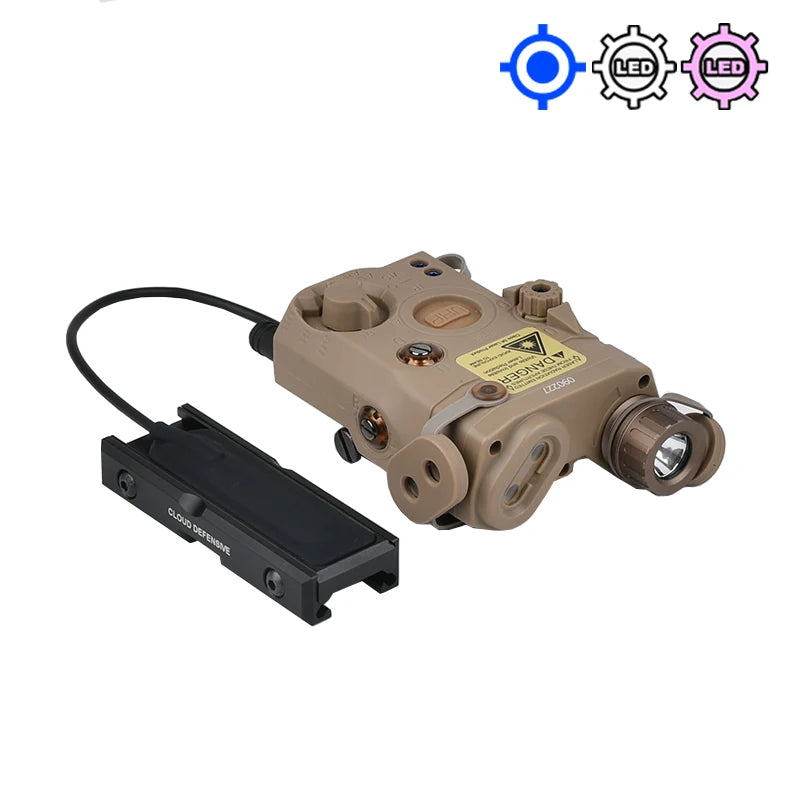 WADSN PEQ-15 LA-5C Désignateur Laser Tactique Rouge Vert Bleu – Rail 20mm - BLACKBEARD OUTDOOR INDUSTRIES