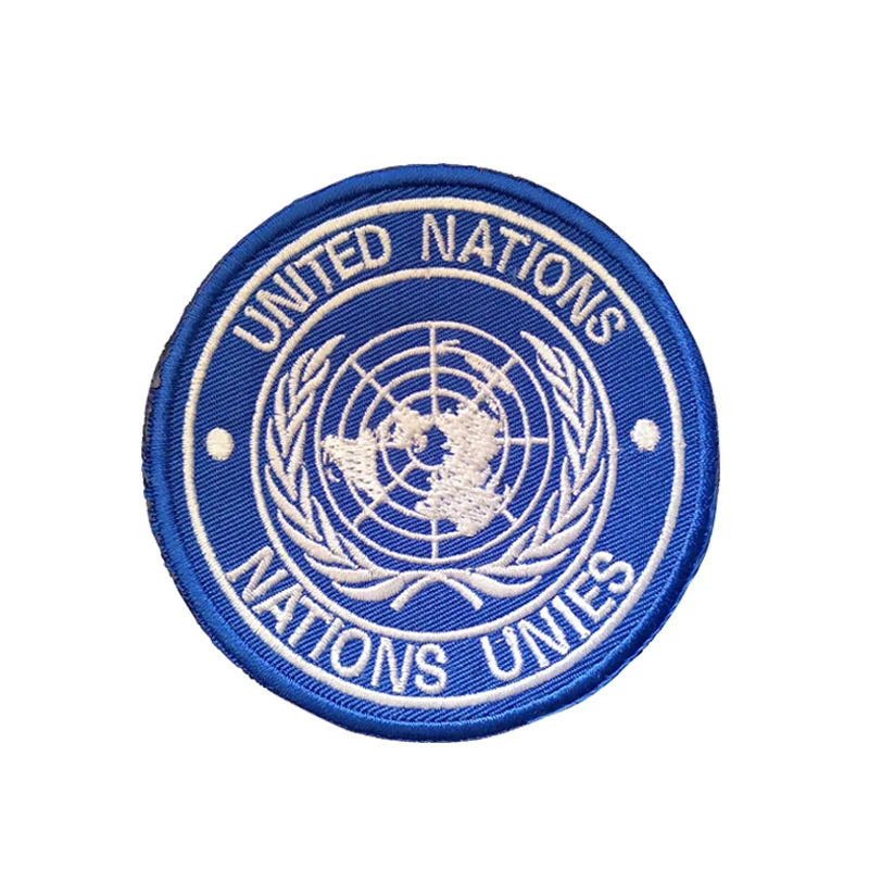 Patch Brodé Nations Unies ONU – Thermocollant & Hook & Loop, 8x5 cm - BLACKBEARD OUTDOOR INDUSTRIES