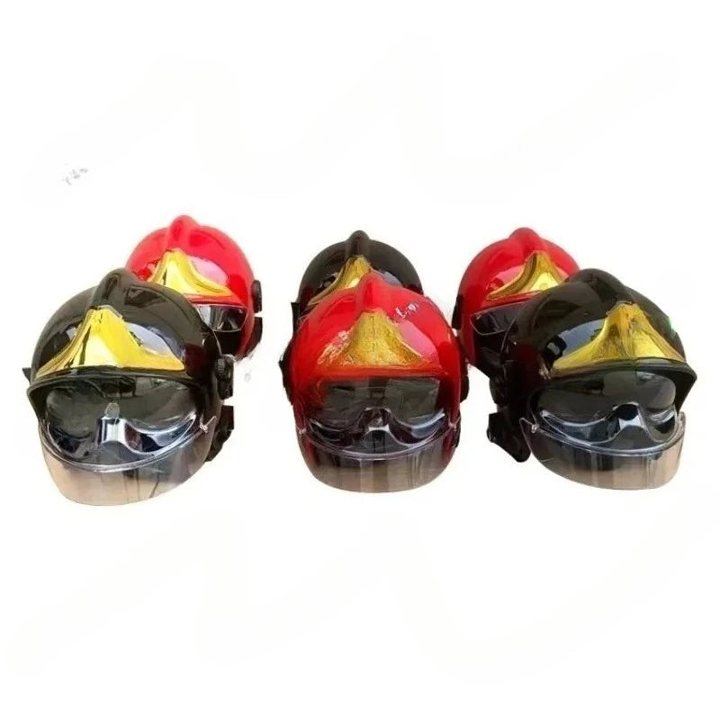 Casque de Pompier Intégral à Visière Dorée – Protection Résistante aux Chocs - BLACKBEARD OUTDOOR INDUSTRIES