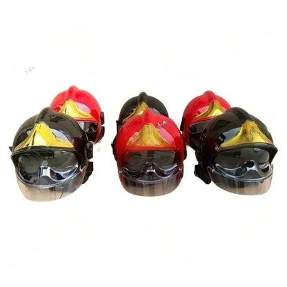 Casque de Pompier Intégral à Visière Dorée – Protection Résistante aux Chocs - BLACKBEARD OUTDOOR INDUSTRIES