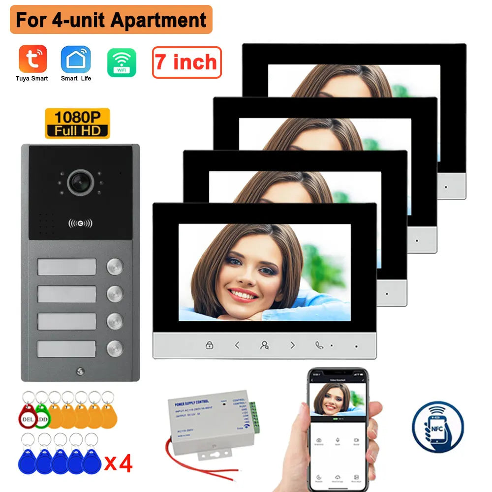 Interphone Vidéo Connecté LCD Multi-Appartement — Visiophone HD HSmartcam - BLACKBEARD OUTDOOR INDUSTRIES