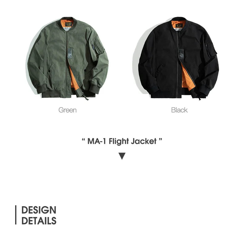 Veste Bomber Homme MA-1 Rétro – MADEN | Veste Pilote Style Militaire, Coupe Vent, Printemps & Automne - BLACKBEARD OUTDOOR INDUSTRIES