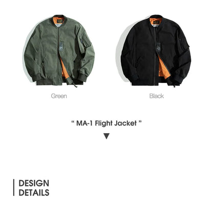 Veste Bomber Homme MA-1 Rétro – MADEN | Veste Pilote Style Militaire, Coupe Vent, Printemps & Automne - BLACKBEARD OUTDOOR INDUSTRIES