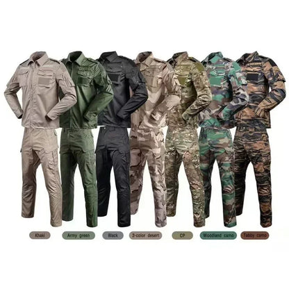 Set de Vêtements Tactiques BDU - Chemise et Pantalon Camouflage pour Entraînement en Plein Air, Randonnée, Chasse, Airsoft, Sniper, Combat, Ghillie Suit - BLACKBEARD OUTDOOR INDUSTRIES