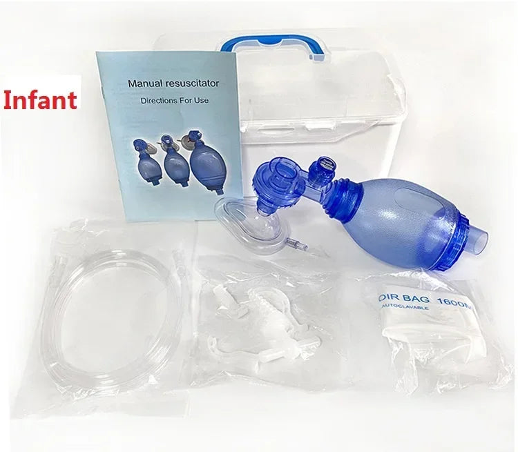 Kit de Réanimation Manuelle pour Enfant avec Masque Transparent et Sac PVC + Tuyau d'Oxygène et Sac de Réservoir - BLACKBEARD OUTDOOR INDUSTRIES