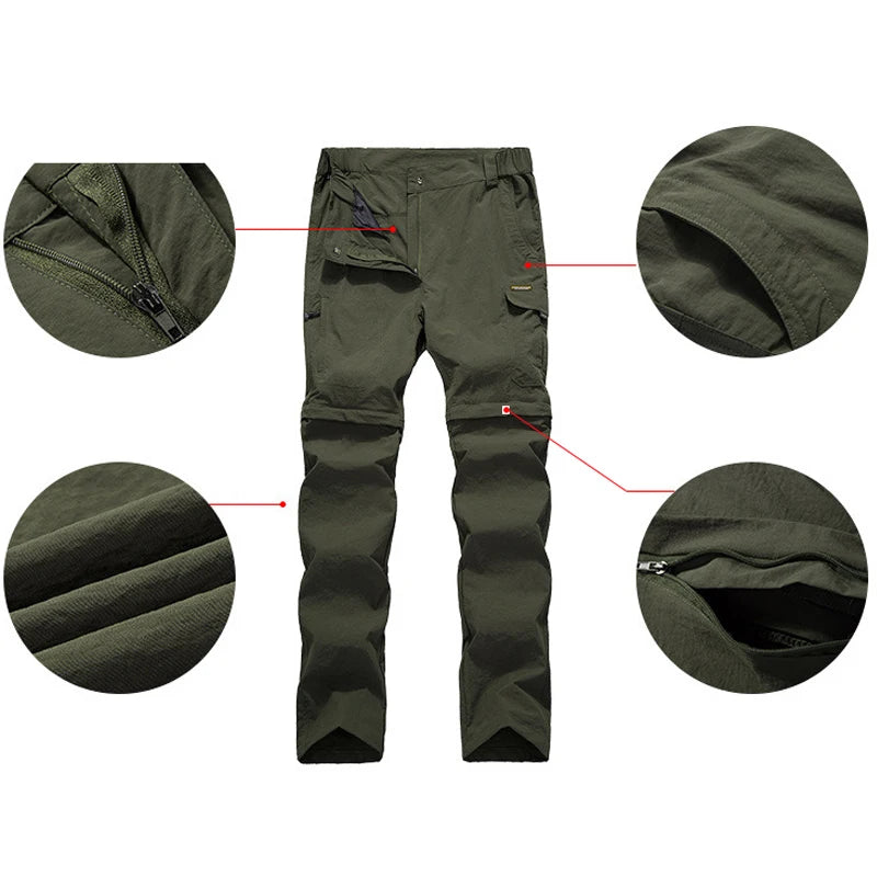 Pantalon Tactique Femme 2-en-1 – Séchage Rapide, Imperméable, Convertible Short - BLACKBEARD OUTDOOR INDUSTRIES