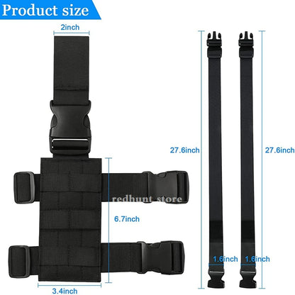 Plateforme Drop Leg MOLLE Universelle – Holster Cuisse Tactique + Ceinture Réglable