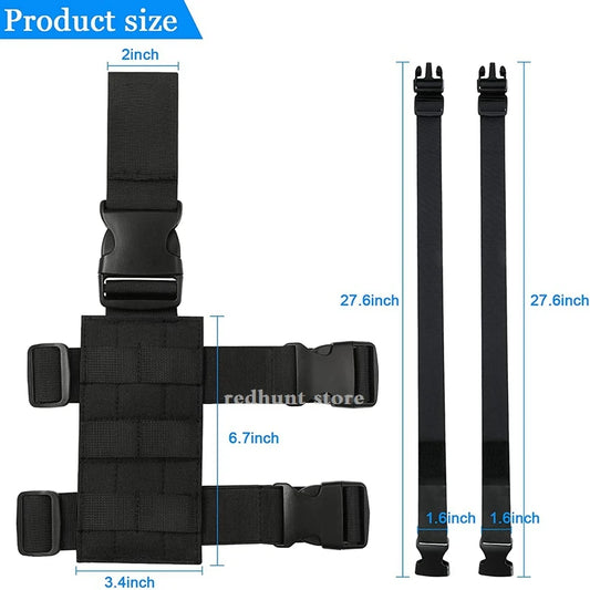 Plateforme Drop Leg MOLLE Universelle – Holster Cuisse Tactique + Ceinture Réglable