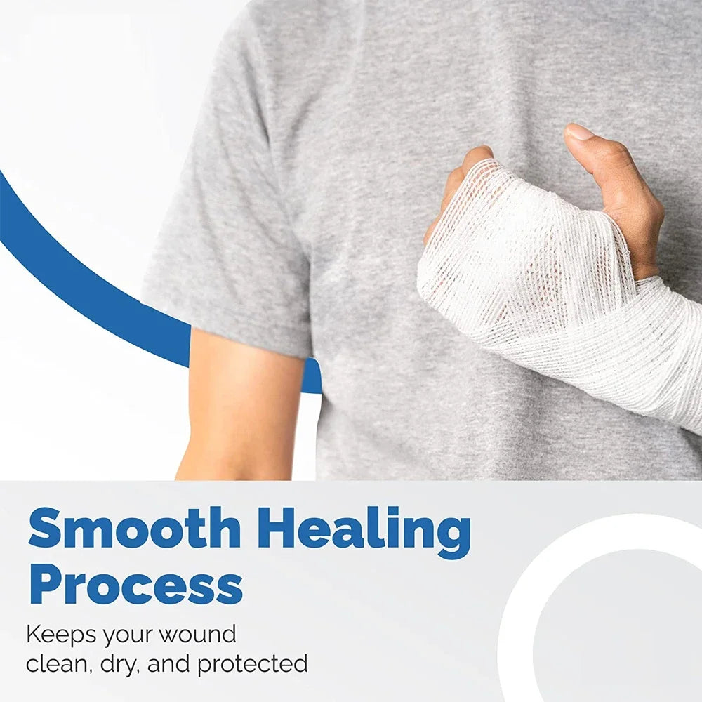 Bandages de Gaze Respirants - 4 Rouleaux - Fournitures de Premiers Secours Premium pour Aventuriers - Flexible - Bande de Pansement pour Soins des Plaies BLACKBEARD OUTDOOR INDUSTRIES