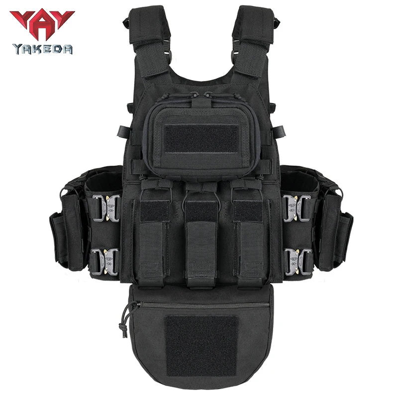 Gilet tactique YAKEDA 8280 - Gilet tactique de chasse - Gilet plein recouvrement pour activités en plein air - BLACKBEARD OUTDOOR INDUSTRIES