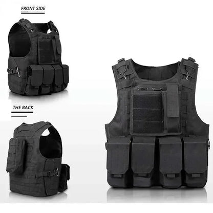 Gilet tactique AUKUPKEE MOLLE ajustable pour la sécurité, le combat, la chasse, et l'entraînement airsoft - BLACKBEARD OUTDOOR INDUSTRIES