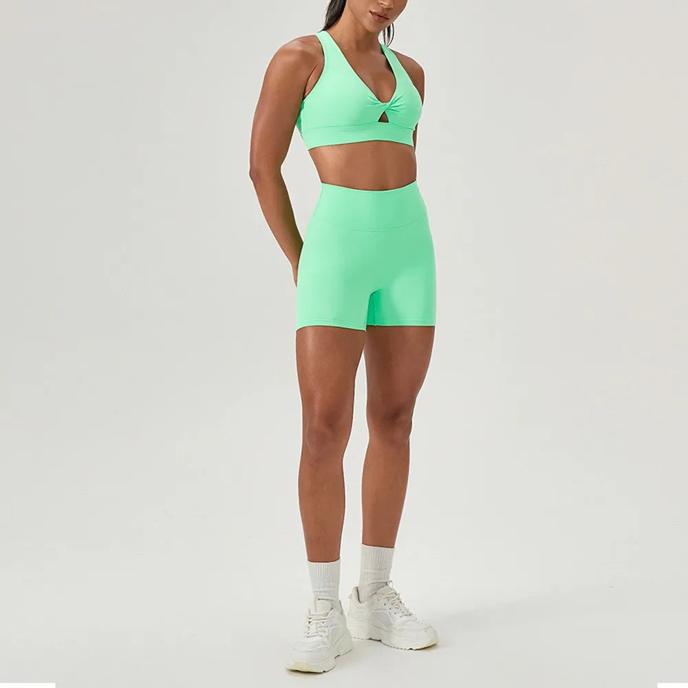 Brassière de Sport Femme – Agrafes Dos, Coussinet Amovible, Séchage Rapide, Anti-Chocs Yoga