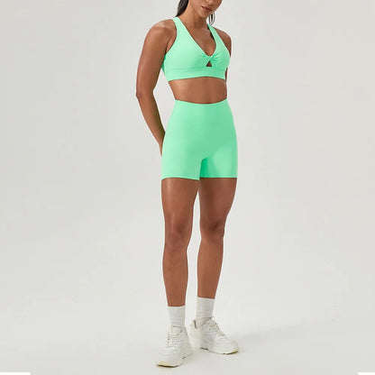 Brassière de Sport Femme – Agrafes Dos, Coussinet Amovible, Séchage Rapide, Anti-Chocs Yoga