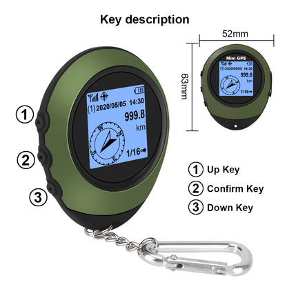 Mini GPS Portable de Haute Précision - boussole , Altimètre, Localisateur, Navigateur pour Sports de Plein Air, Voyage et Randonnée - BLACKBEARD OUTDOOR INDUSTRIES