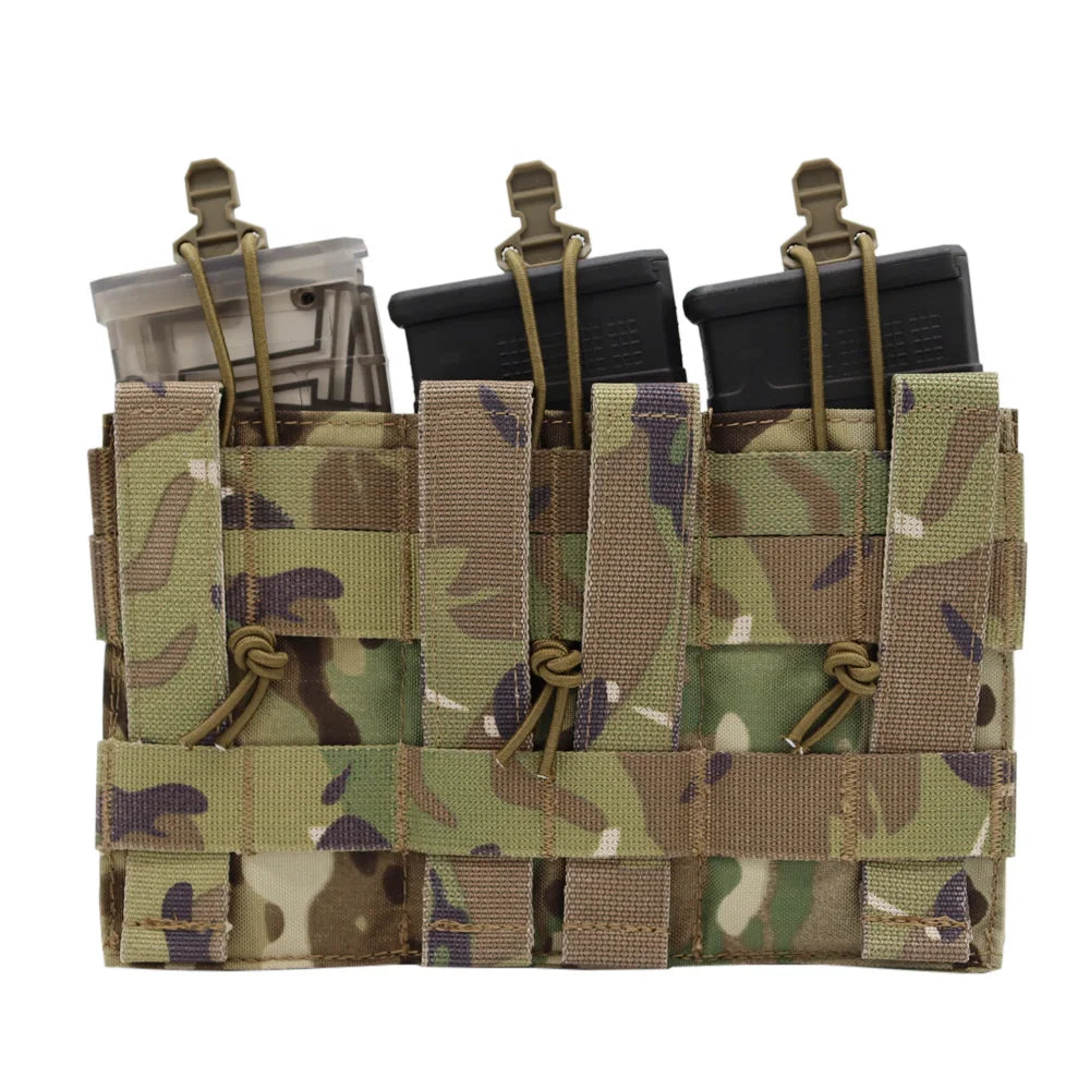 Porte-Chargeur Triple Tactique MOLLE – Nylon 500D | Compatible 556 M4 M16 | 6 Coloris - BLACKBEARD OUTDOOR INDUSTRIES
