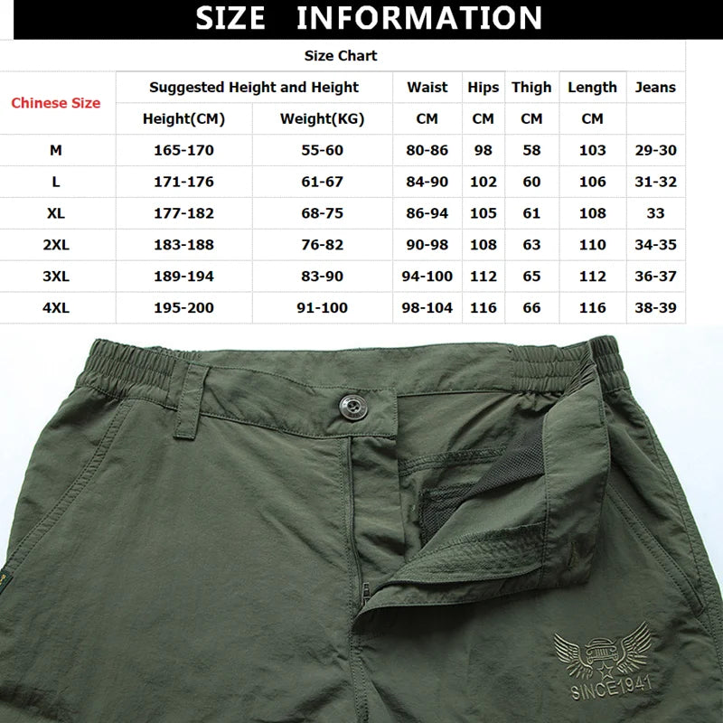 Pantalon Tactique Cargo Homme – Léger, Imperméable, Séchage Rapide - BLACKBEARD OUTDOOR INDUSTRIES