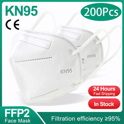 Masques FFP2 KN95 - 10 à 200 Pièces - Homologuées avec 5 Couches - BLACKBEARD OUTDOOR INDUSTRIES