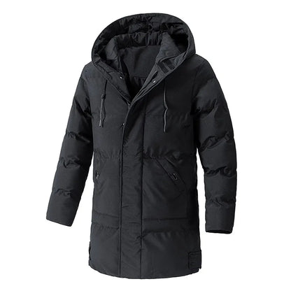 Parka hiver homme à capuche, coupe longue