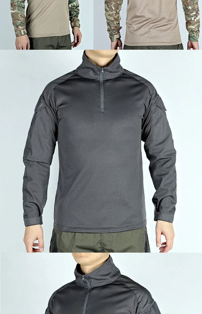 T-shirt Militaire à Manches Longues – Vêtement Tactique Respirant pour Entraînement, Chasse, Randonnée et Travail – Unisexe BLACKBEARD OUTDOOR INDUSTRIES