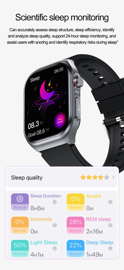 LIGE ET585 – Montre Connectée AMOLED Homme & Femme - BLACKBEARD OUTDOOR INDUSTRIES