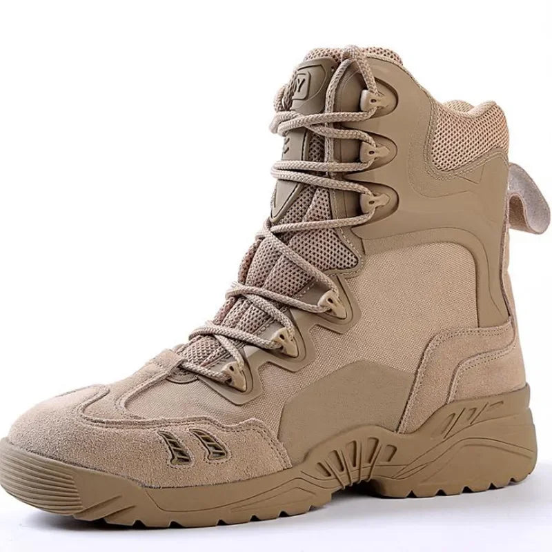 Rangers Tactiques en Cuir Homme - Desert Boots Respirantes et Antidérapantes