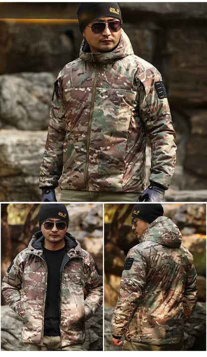 Veste Tactique d'Hiver Homme – Parka Camouflage Chaude, Coupe-Vent et Imperméable avec Capuche, Idéale pour les Activités Extérieures et les Conditions Climatiques Rigoureuses BLACKBEARD OUTDOOR INDUSTRIES