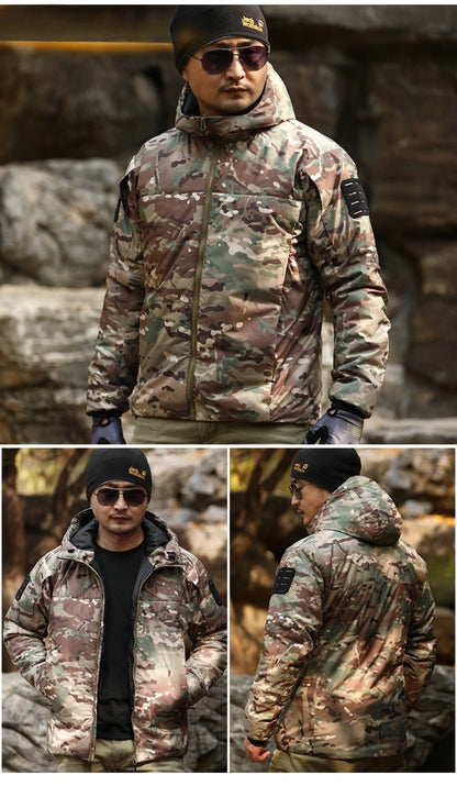 Veste Tactique Hivernale pour Homme – Parka Coton Chaud, Coupe-Vent et Imperméable avec Capuche, Manteau Camouflage pour Randonnée - BLACKBEARD OUTDOOR INDUSTRIES
