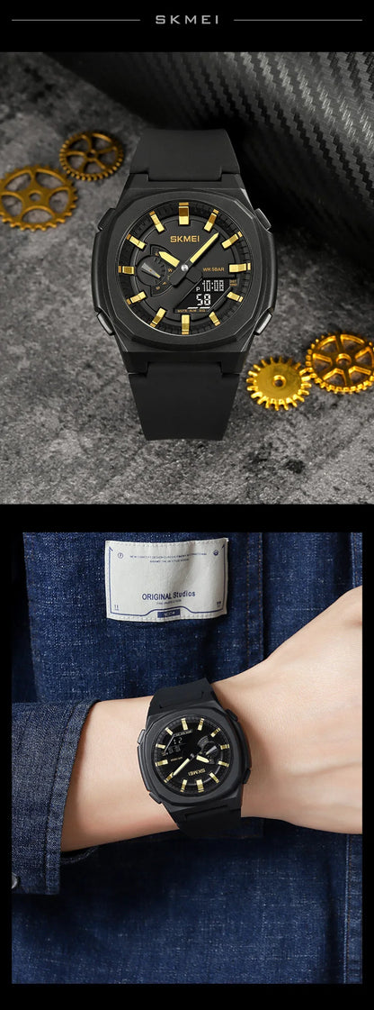 Montre de Sport SKMEI 2091 pour Homme – Montre Numérique Militaire Résistante à l'Eau avec Fonction Compte à Rebours et Date - BLACKBEARD OUTDOOR INDUSTRIES