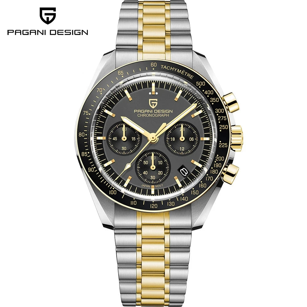 Montre Chronographe Pagani Design PD1701 Moon Watch 2026 — Japon, Saphir, 10 ATM + Boîte