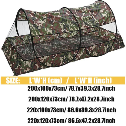 Moustiquaire de camping pliable à ouverture automatique – Fond camouflage