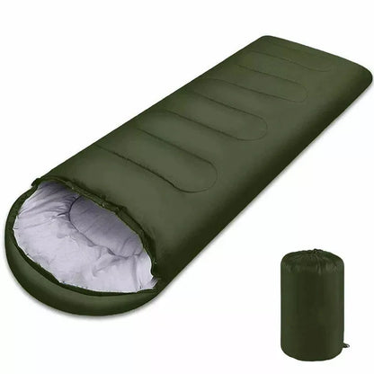 Sac de Couchage Camping Enveloppe 3 Saisons – Coton Léger, Confort 5-15°C, Adulte