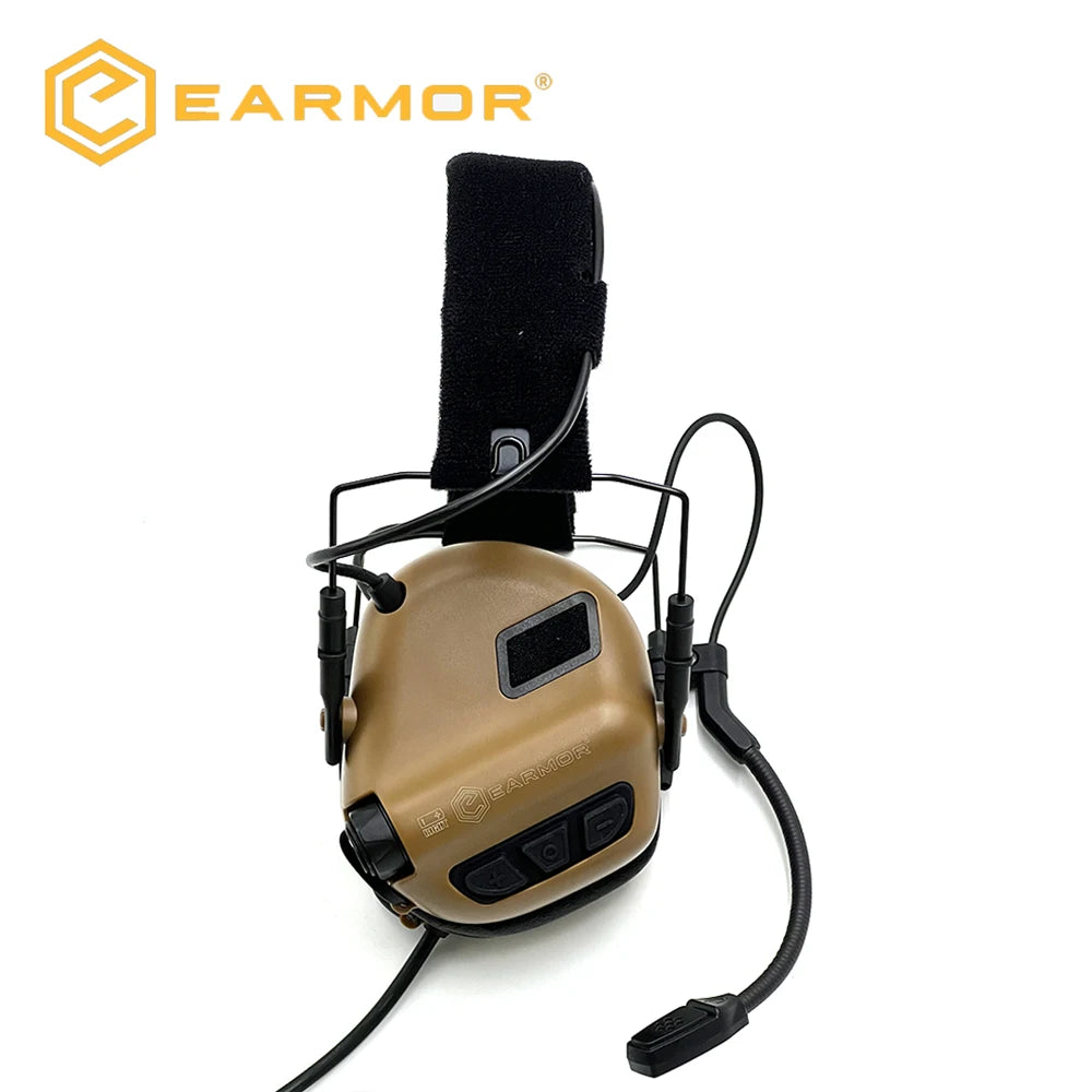 Casque de tir Earmor M32 SE – antibruit électronique avec micro, PTT M51 et support ARC pour casque - BLACKBEARD OUTDOOR INDUSTRIES