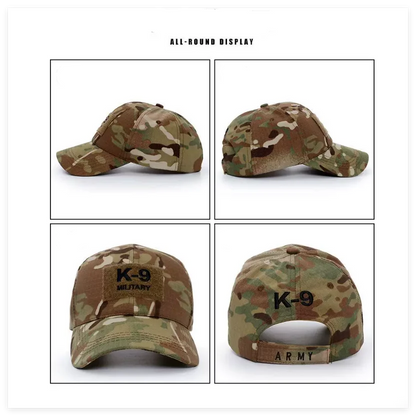Casquette militaire camouflage homme réglable, taille unique
