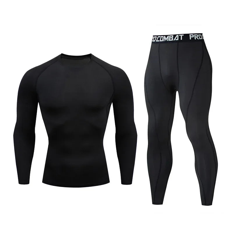 Ensemble MMA homme 2 ou 3 pièces, rashguard et legging de compression