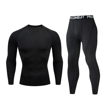 Ensemble MMA homme 2 ou 3 pièces, rashguard et legging de compression