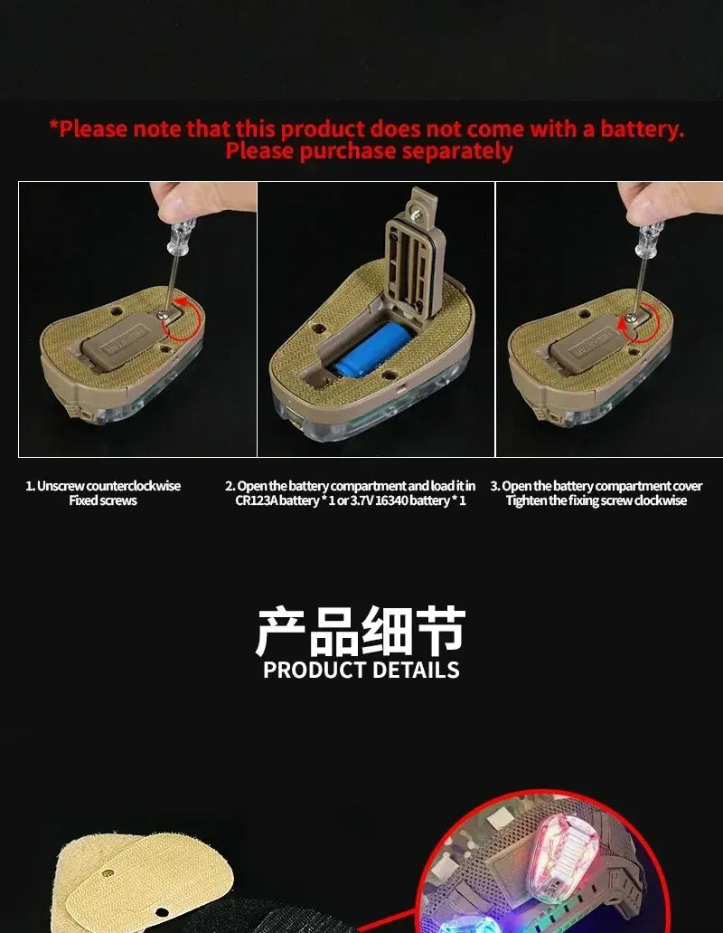 Tactical HEL STAR 6 GEN3 Airsoft Waterproof Helmet Light Blue Green Red IR Strobe Outdoor Survival Safety Signal LED Flash LAMP Ma boutique