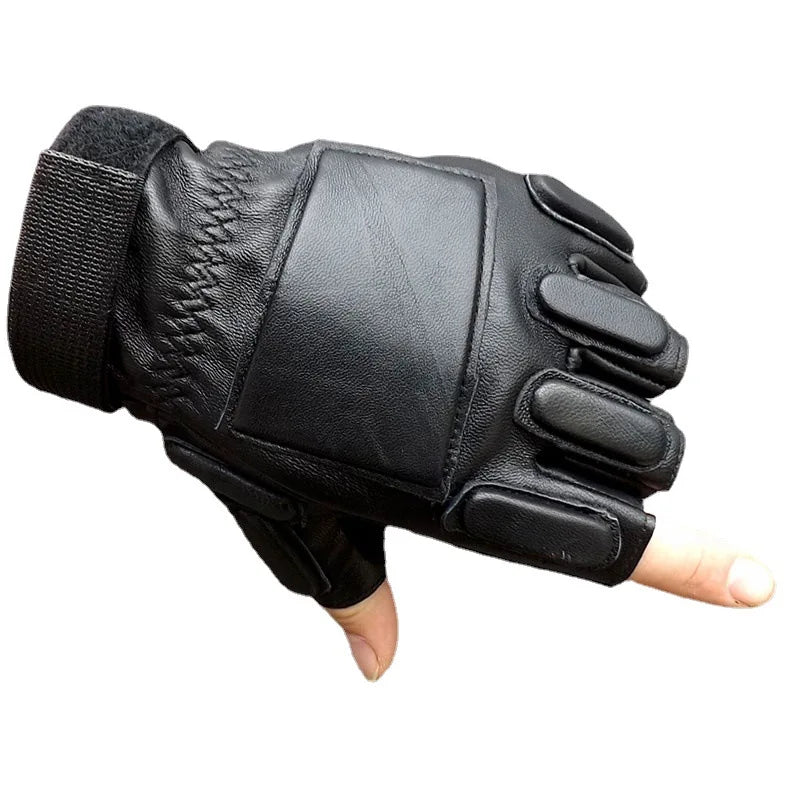 Mitaines tactiques en cuir – gants d'intervention noir (Homme/Femme) - BLACKBEARD OUTDOOR INDUSTRIES