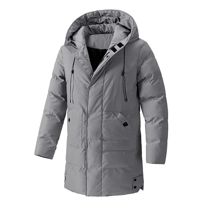 Parka hiver homme à capuche, coupe longue