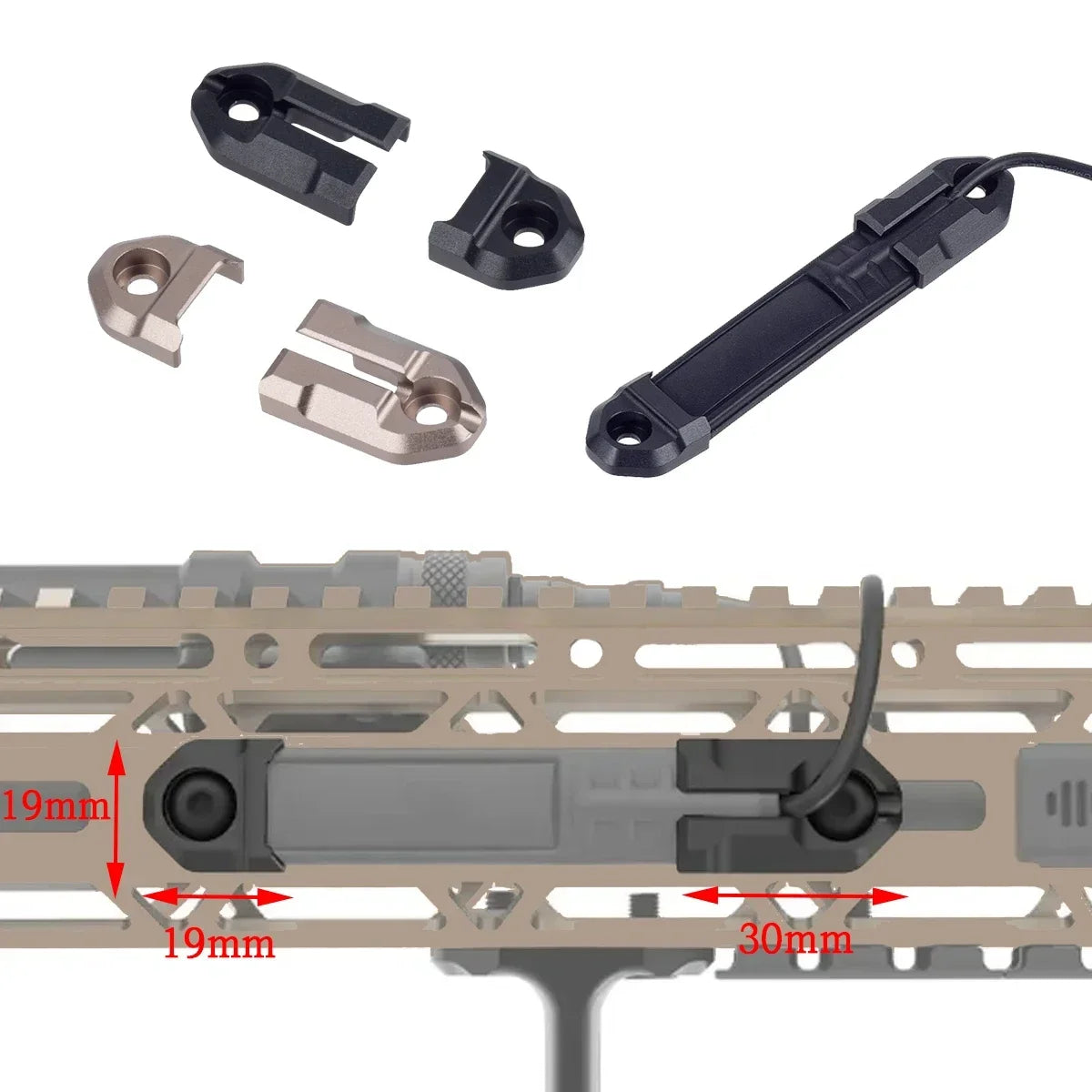 Interrupteur à Plaque de Pression pour Lampe Scout – Montage Rail M-LOK / KeyMod / Picatinny – Compatible SF M600 / M300 Ma boutique