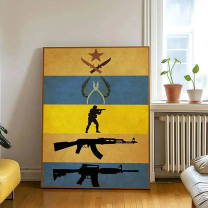 Poster Counter-Strike CS2 – Affiche Murale HD Gaming, Décoration Salon, Bureau & Chambre (Sans Cadre)