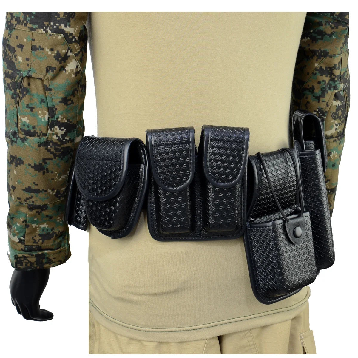 Set de Ceinture Tactique Modulaire pour Forces de l'Ordre - 8 en 1 avec Poche pour Chargeur et Étui à Menottes BLACKBEARD OUTDOOR INDUSTRIES