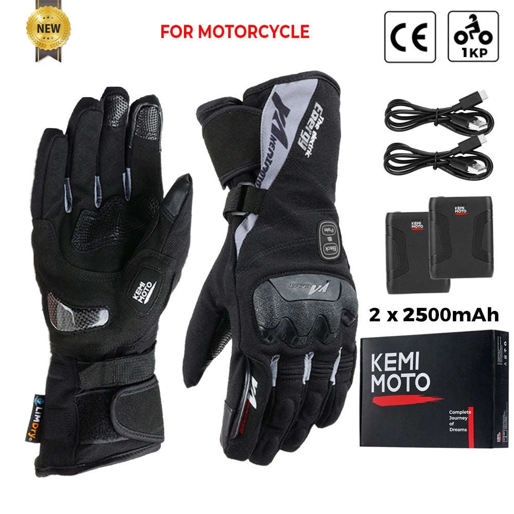 Gants chauffants rechargeables grand froid, tactiles et imperméables