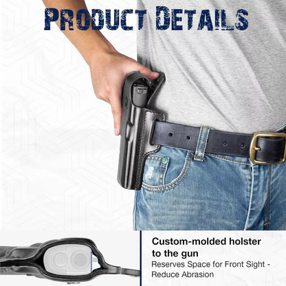 Holster Cuir Pleine Fleur OWB Sig Sauer P320 M18 Compact – Thumb Break | Main Droite | Ceinture 38-44mm - BLACKBEARD OUTDOOR INDUSTRIES