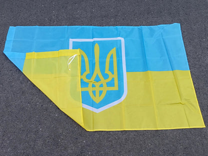 Drapeau Présidentiel Ukrainien – 90x150 cm – Bannière de l'Ukraine – Décoration Intérieure – 100% Polyester BLACKBEARD OUTDOOR INDUSTRIES