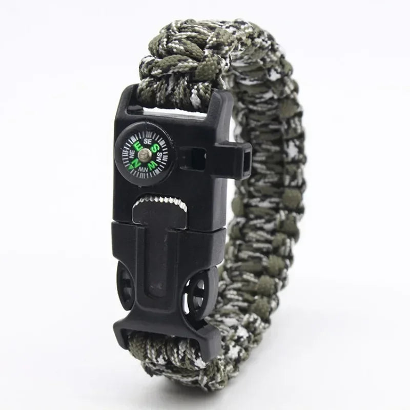 Bracelet de Survie Paracorde 3 en 1 pour Hommes et Femmes – Boussole, Sifflet, Couteau – Accessoire Multi-fonction pour Camping, Randonnée et Urgences - BLACKBEARD OUTDOOR INDUSTRIES