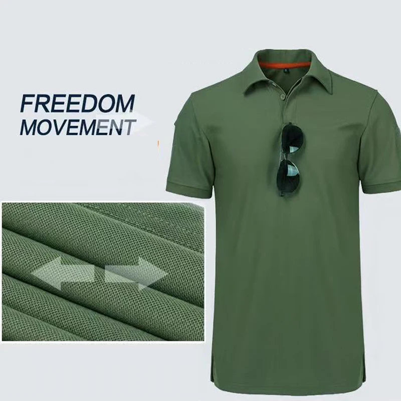 Polo Tactique Homme – T-shirt Respirant, Séchage Rapide, Idéal pour l'Été, Randonnée, Escalade et Loisirs en Plein Air - BLACKBEARD OUTDOOR INDUSTRIES