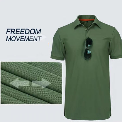 Polo Tactique Homme – T-shirt Respirant, Séchage Rapide, Idéal pour l'Été, Randonnée, Escalade et Loisirs en Plein Air - BLACKBEARD OUTDOOR INDUSTRIES