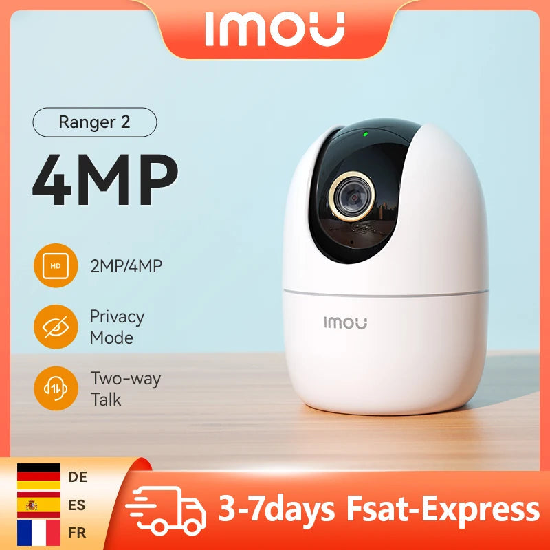 Caméra IP WiFi IMOU Ranger 2 – 4MP Full HD – Détection Humaine IA – Vision Nocturne – 360° – Sécurité Intérieure Ma boutique