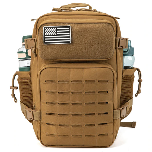 Sac à Dos Tactique 25L ReFire Gear – MOLLE Laser Cut, Polyester 900D, Porte-Gourde, Fitness Randonnée