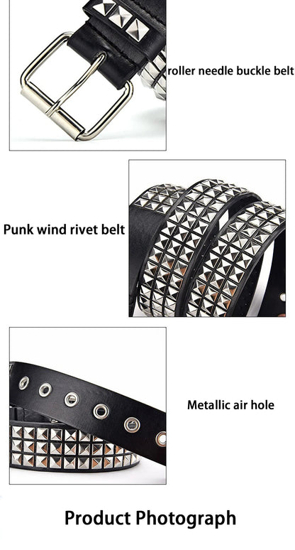 Ceinture Simili-Cuir Style Metal Pyramid 105 cm Ma boutique